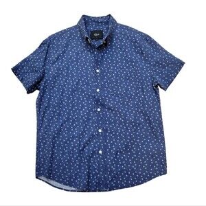 Rails Carson Shirt in Windy Palamate Blue Men’s Size Small New Linen Blend